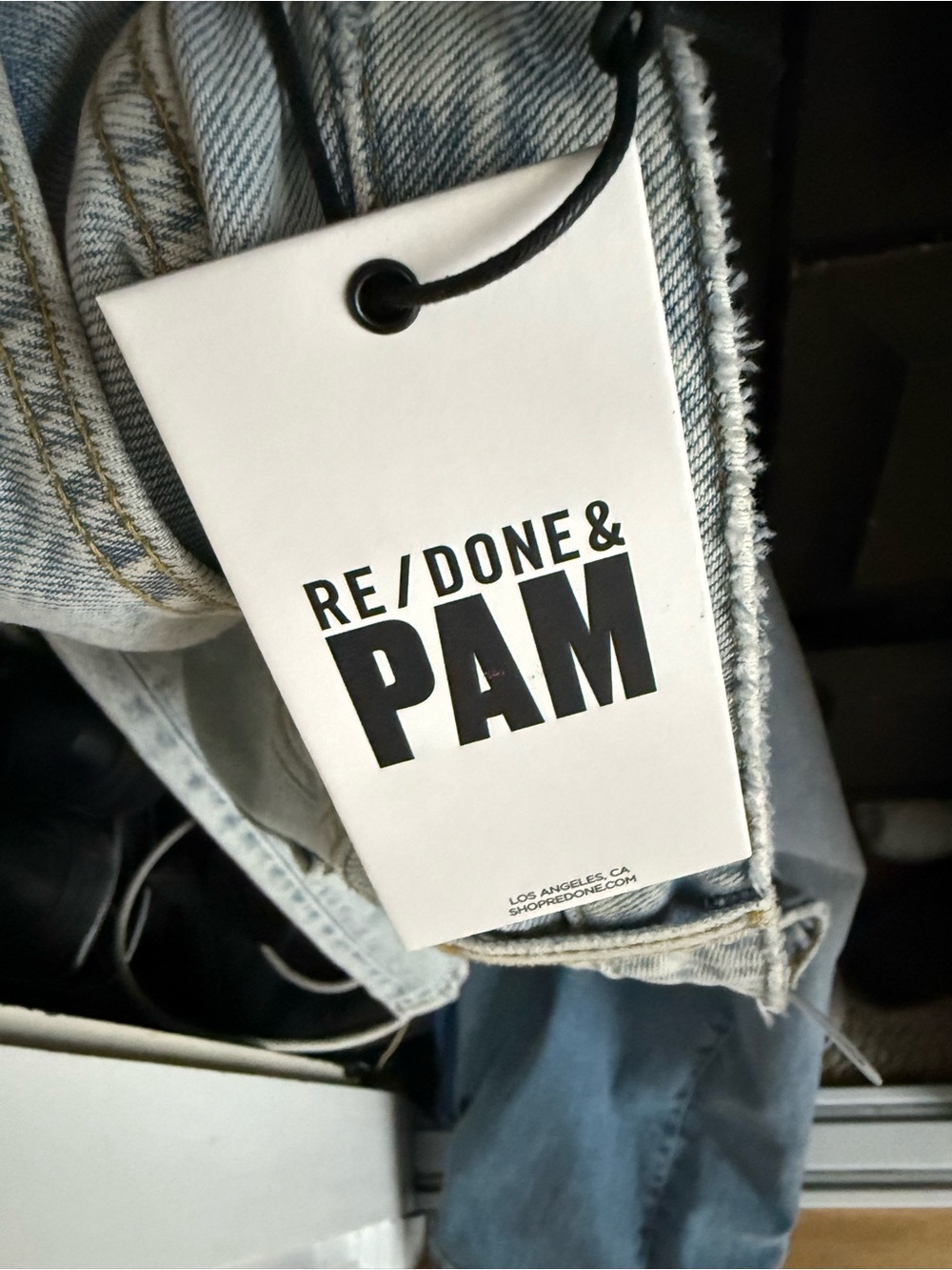 Re/Done Light Blue Straight Leg Jeans - Picture 9 of 9